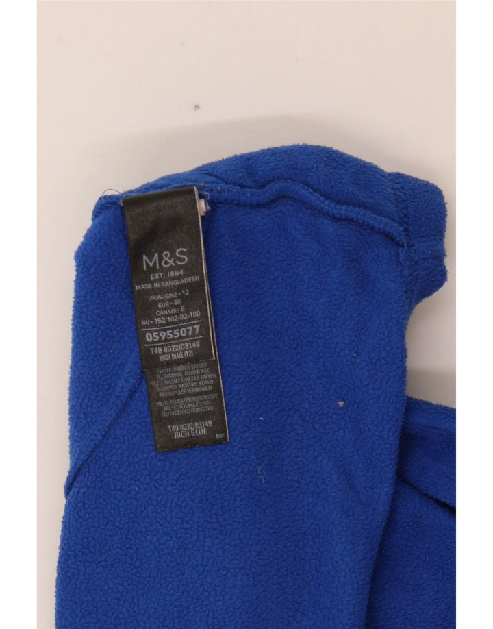 Marks & Spencer Chaqueta polar para mujer UK 12 Poliéster azul medio