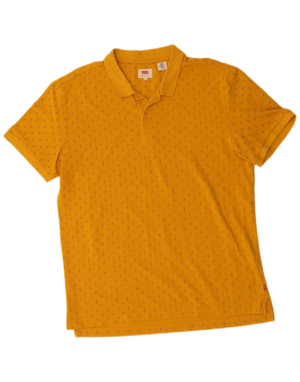 Levi's Polo Hombre XL Algodón Manchado Amarillo