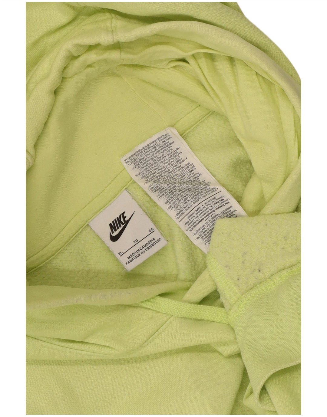 Nike Hombre Sudadera con Capucha Jumper XL Amarillo Algodón