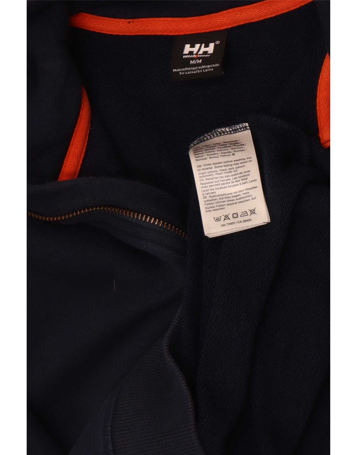 Helly Hansen Mens Zip Neck Sudadera Jumper Medium Azul Marino Algodón