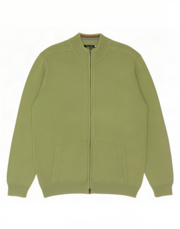 Massimo Dutti Hombre Jersey Con Cuello Con Cremallera Jersey Large Verde
