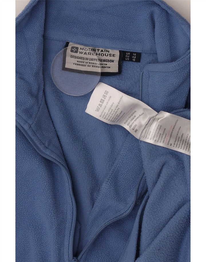 Jersey polar con cremallera y cuello para mujer de Mountain Warehouse UK 44 Poliéster azul grande