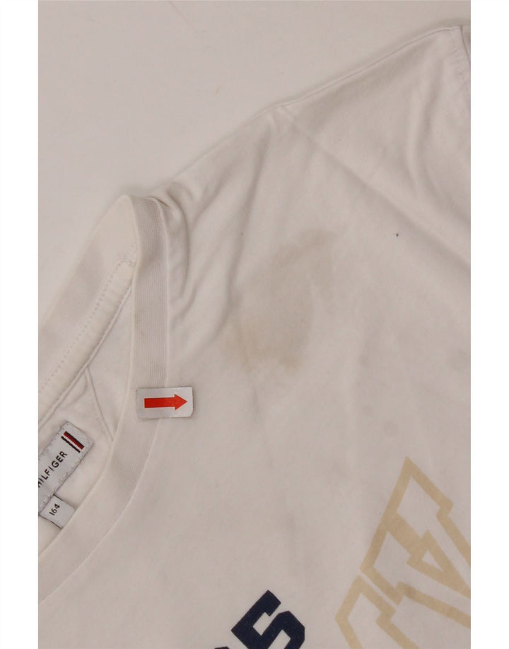 TOMMY HILFIGER Camiseta corta con gráfico para niña 13-14 años Blanco