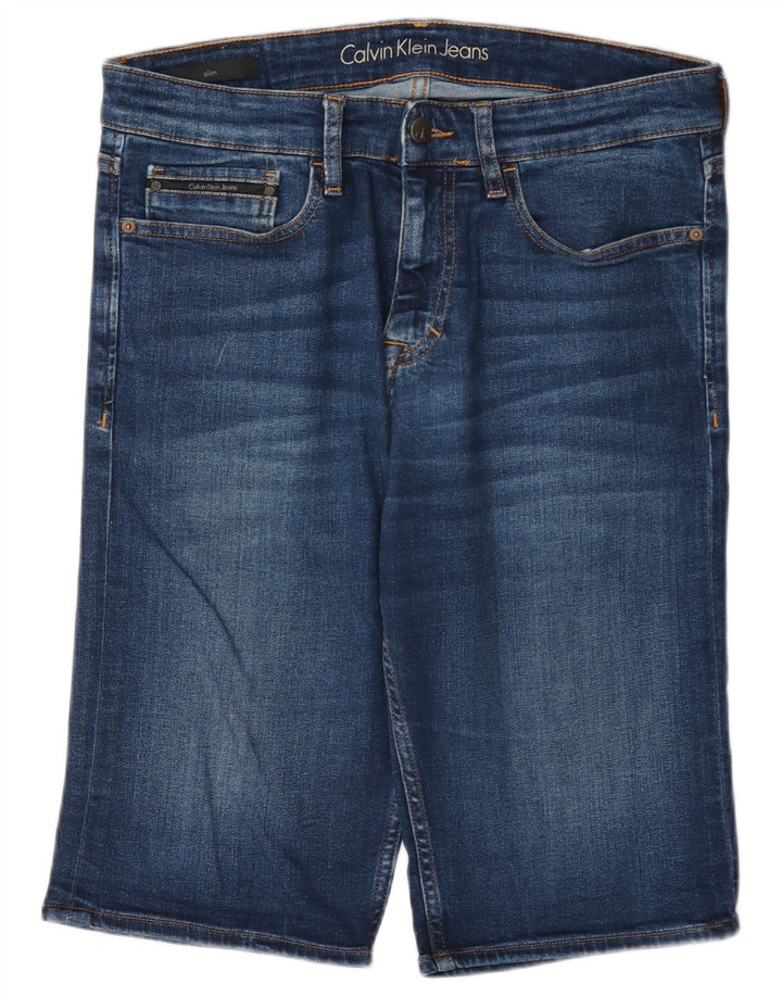 Pantalones cortos de mezclilla para hombre Calvin Klein W31 Algodón azul medio