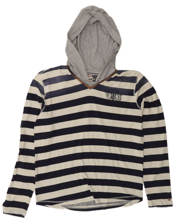 Tommy Hilfiger Top de manga larga para hombre, talla mediana, multicolor, a rayas, náutico