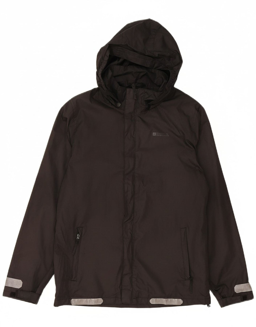 MOUNTAIN WAREHOUSE Boys Hooded Windbreaker Jacket 12-13 Years Black