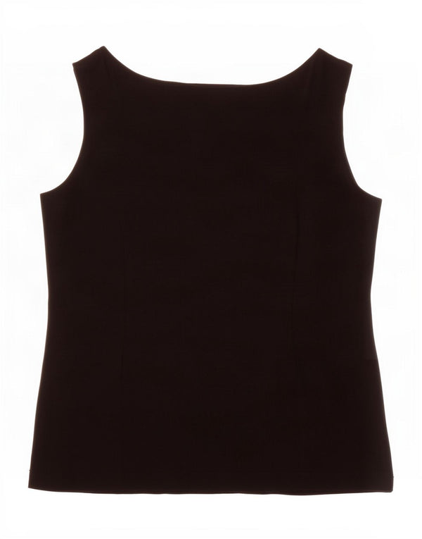 Marks & Spencer Blusa sin mangas para mujer UK 40 XL Viscosa negra