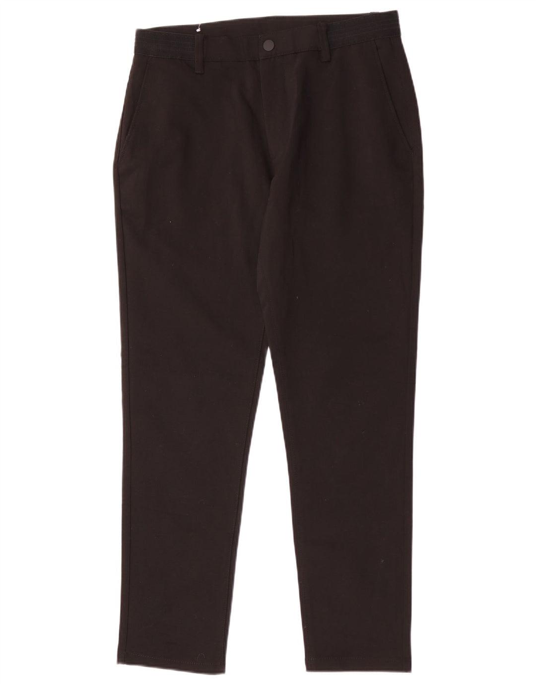 Zara Hombre Slim Chino Pantalón Mediano W31 L29 Algodón Negro