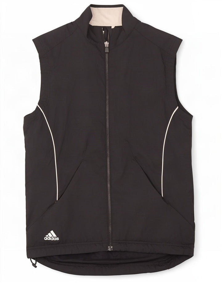 Adidas Mens Clima Proof Sin Mangas Chándal Top Chaqueta Pequeño Negro