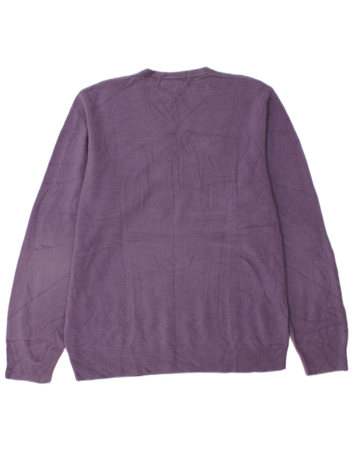 Marks & Spencer Suéter con Cuello en V Blue Harbor para Hombre Púrpura Medio