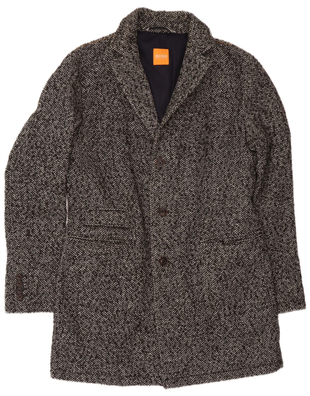 Abrigo Hugo Boss para hombre ES 52 XL Poliacrílico moteado gris