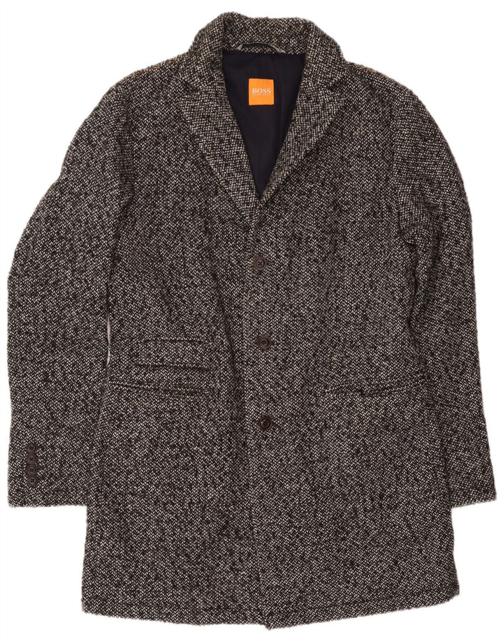 Abrigo Hugo Boss para hombre ES 52 XL Poliacrílico moteado gris