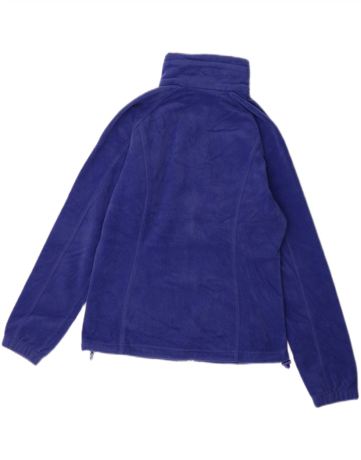 COLUMBIA Womens Fleece Jacket UK 14 Medium Blue Polyester
