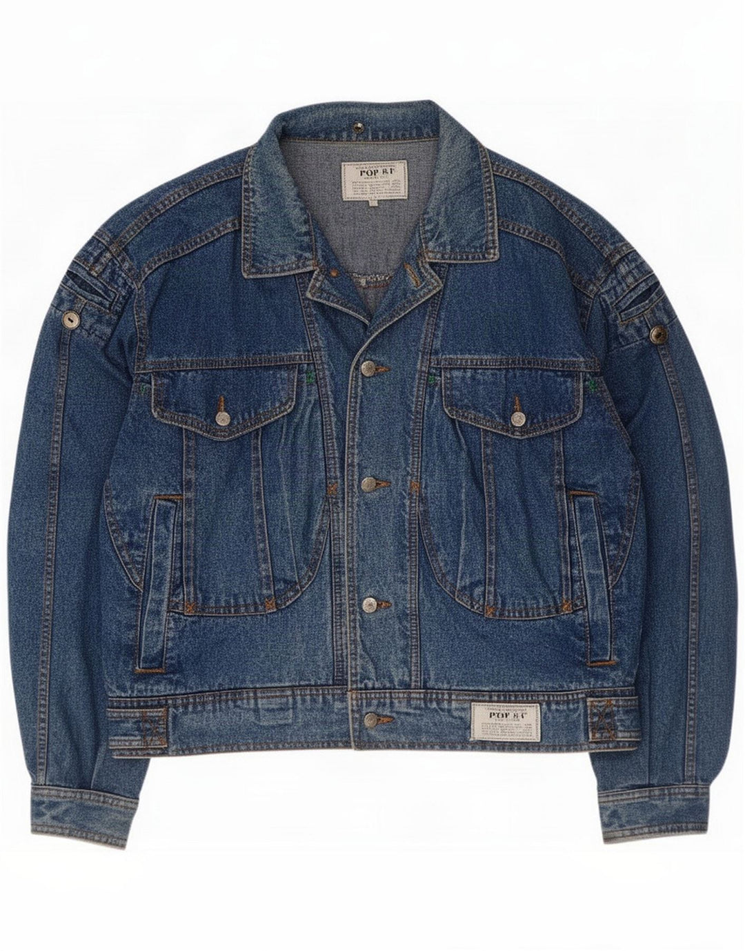 POP 84 Chaqueta vaquera para hombre UK 40 Large Blue