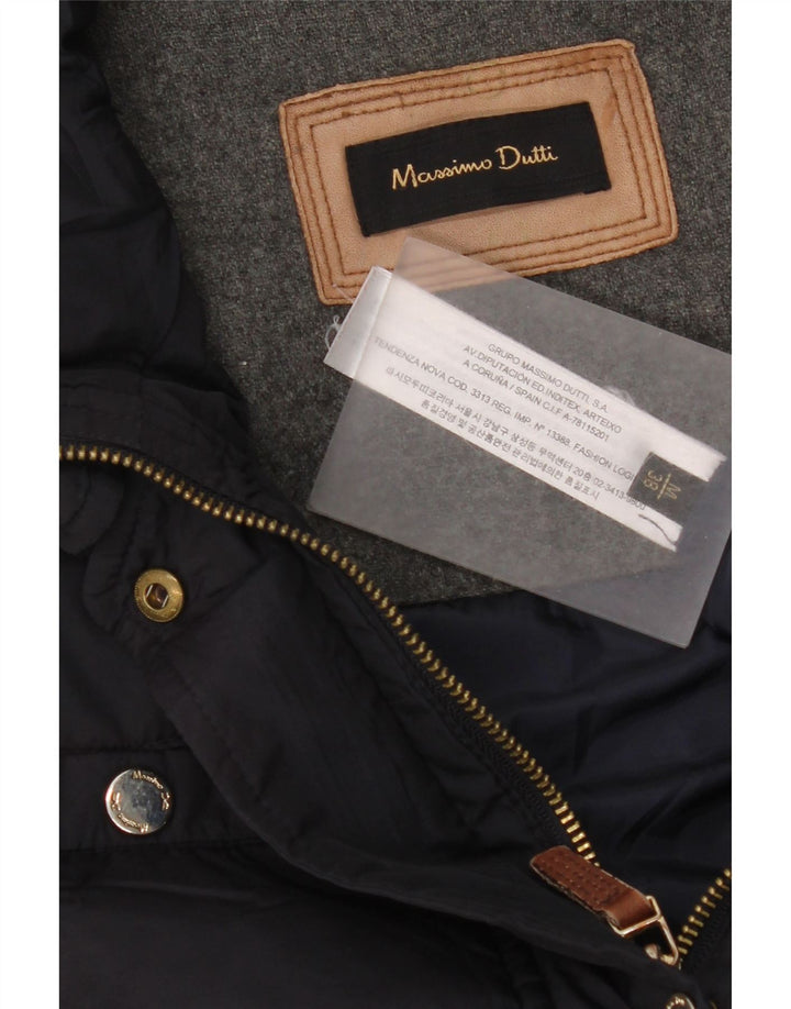 Massimo Dutti Chaleco Acolchado Mujer UK 44 Medio Azul Marino Poliéster