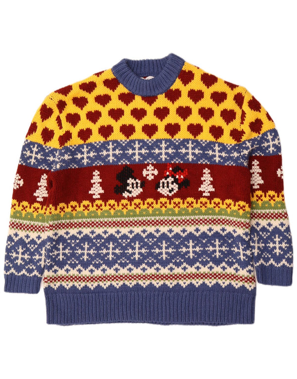 Zara Hombre Mickey Mouse Crew Neck Jumper Sweater Medium Multicolor