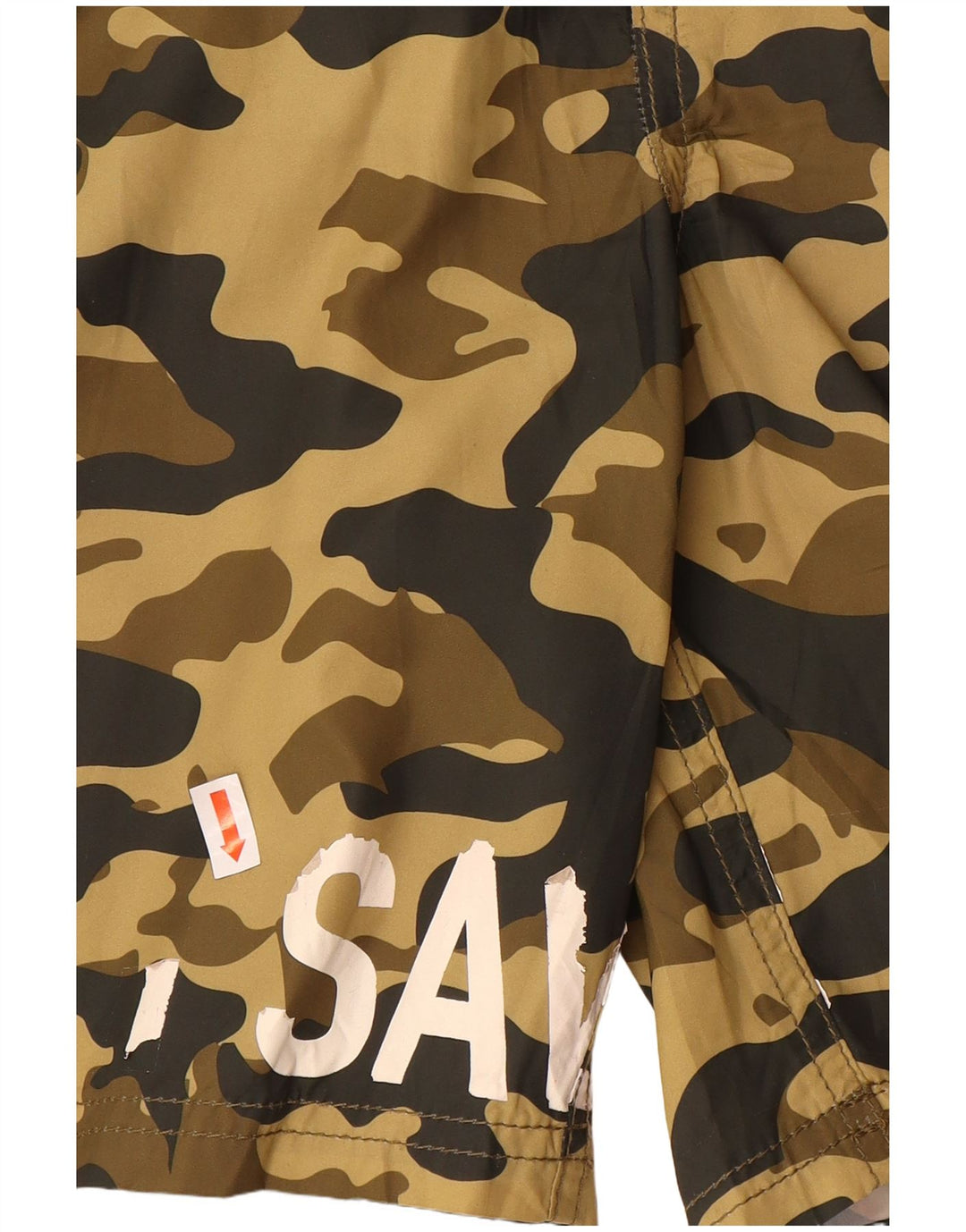 Zara Hombre Bañador Bañador Gráfico Marrón Medio Camuflaje Poliéster