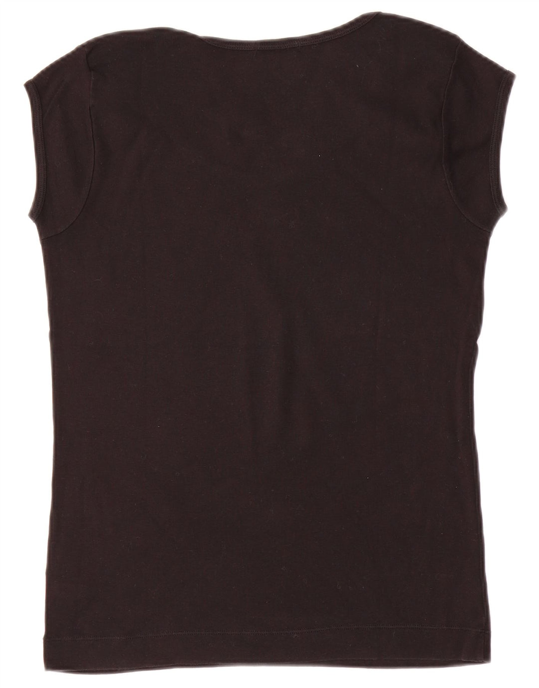 SISLEY Camiseta gráfica para mujer Top UK 44 Grande Algodón negro