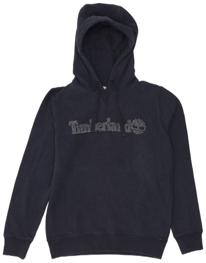 TIMBERLAND Jersey con capucha gráfica para hombre de algodón azul marino mediano