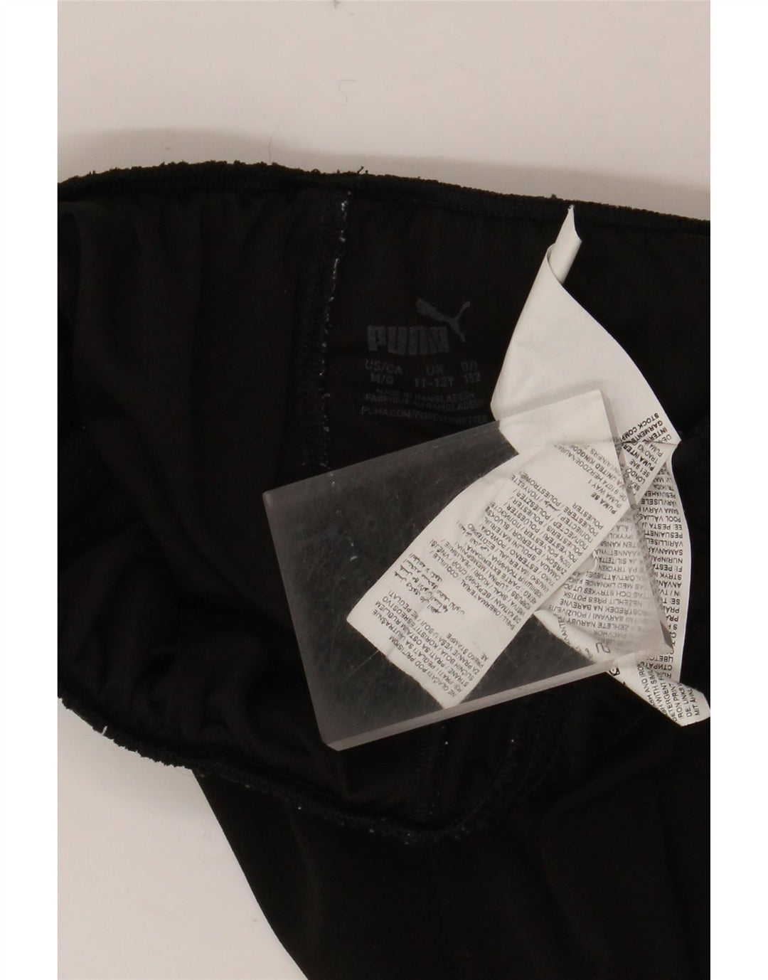 PUMA Pantalones cortos deportivos para niño 11-12 años Negro Poliéster