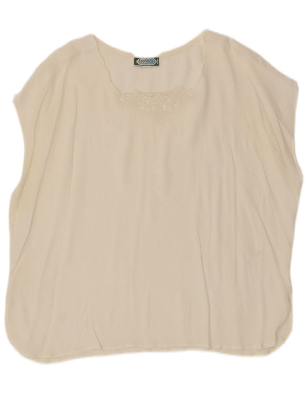 Blusa Mujer Fiori di Chiara IT 50 XL Acetato Floral Blanco