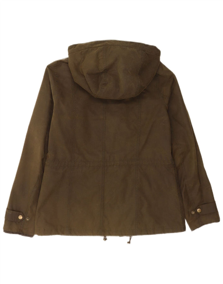 Barbour Chaqueta de algodón encerado con capucha para mujer UK 12 Medium Khaki