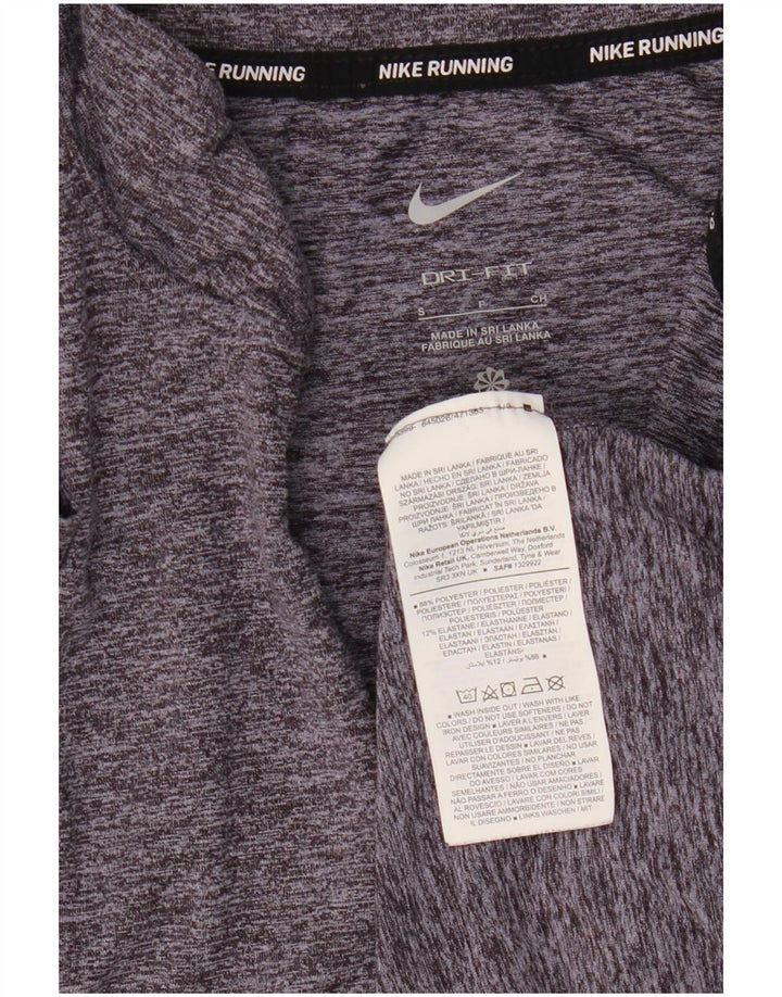 Nike Mujer Dri Fit Jersey Chándal Top UK 10 Pequeño Gris Moteado