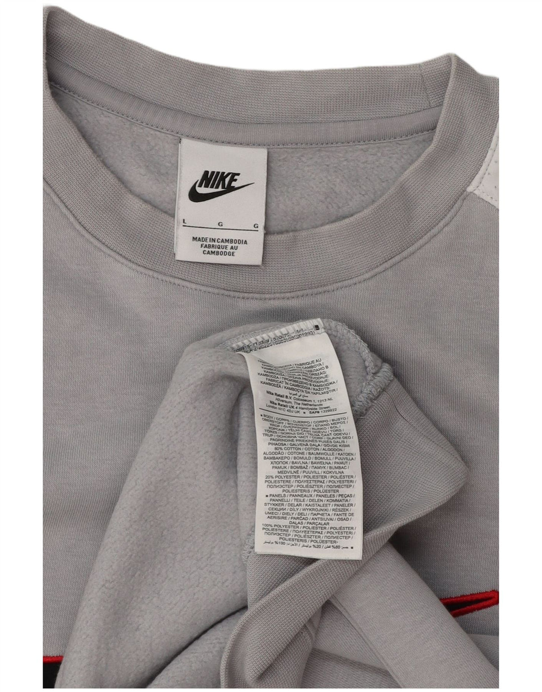 Nike - Sudadera con gráfico para hombre (talla grande), color gris, poliéster