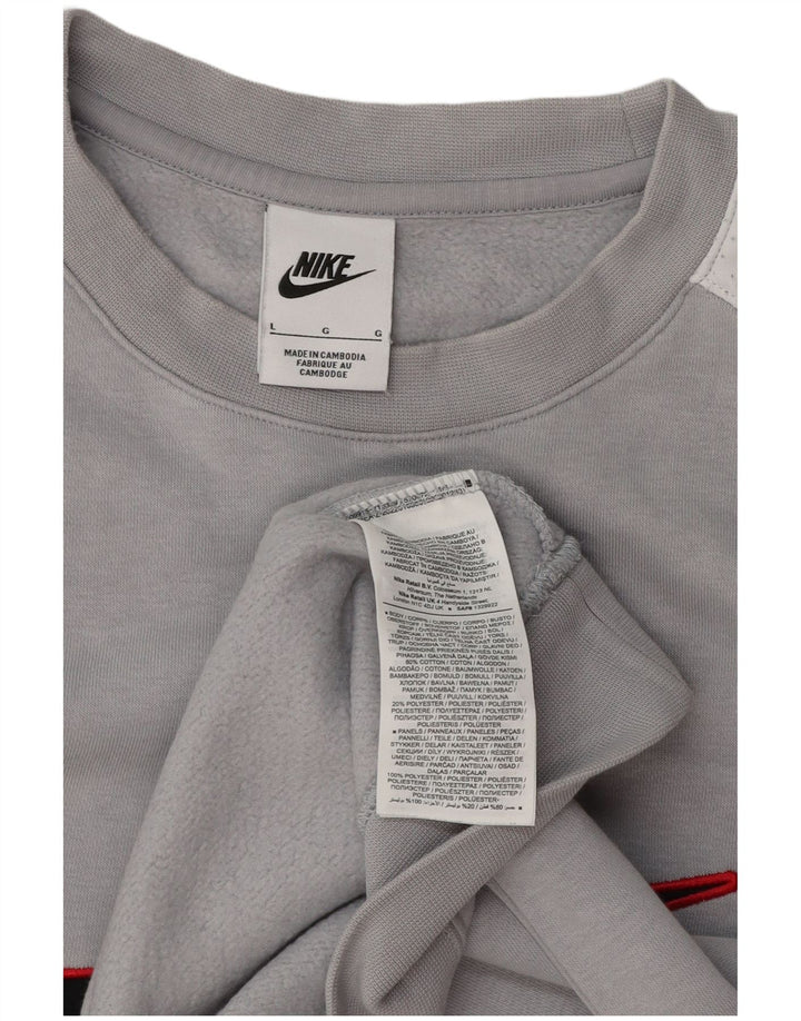 Nike - Sudadera con gráfico para hombre (talla grande), color gris, poliéster