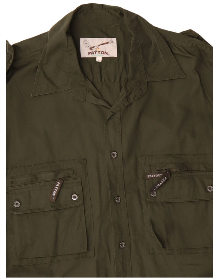 PATTON Camisa Militar Hombre XL Algodón Caqui