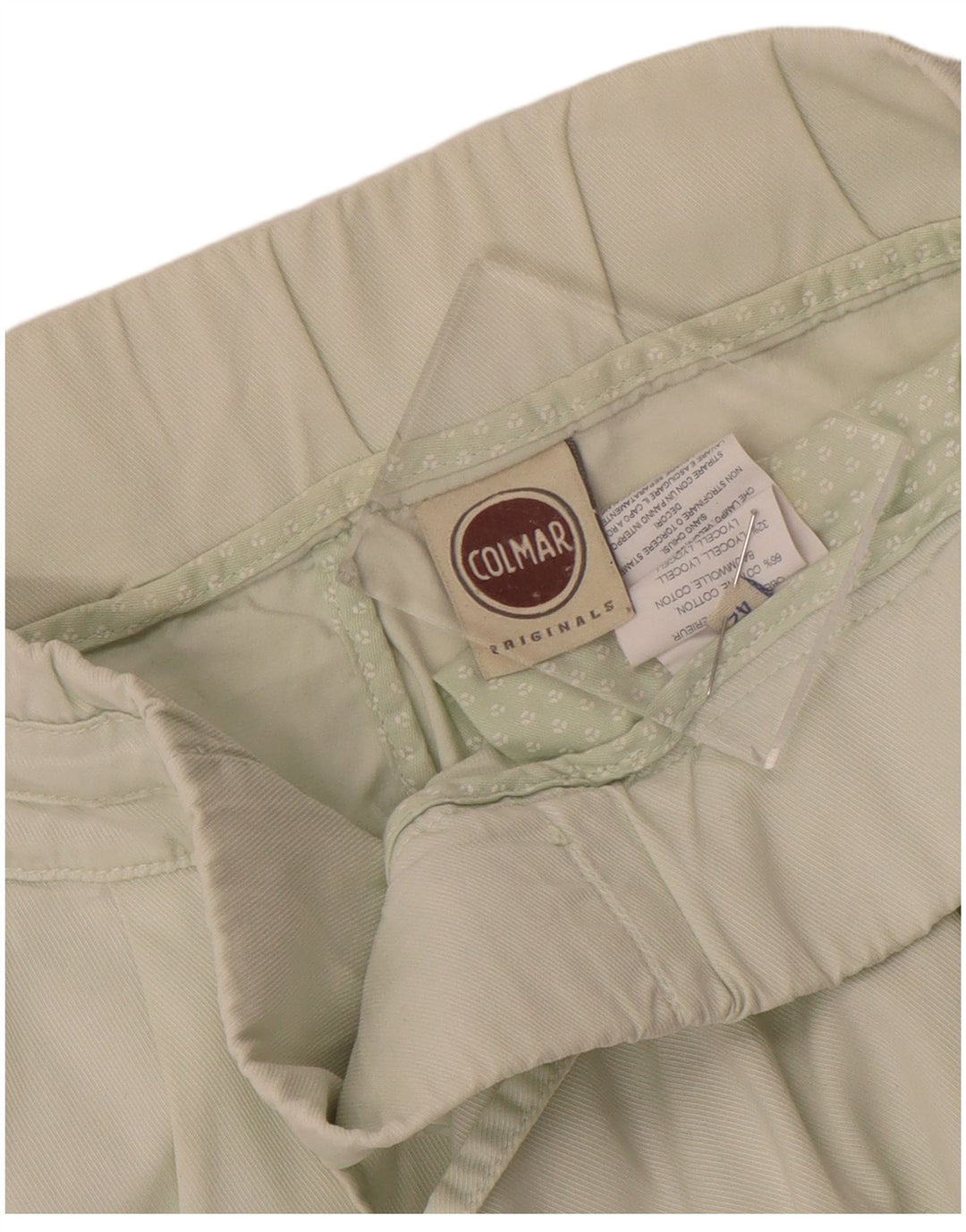 Colmar Pantalón chino con pinzas para mujer IT 42 Medium W34 L27 Algodón verde