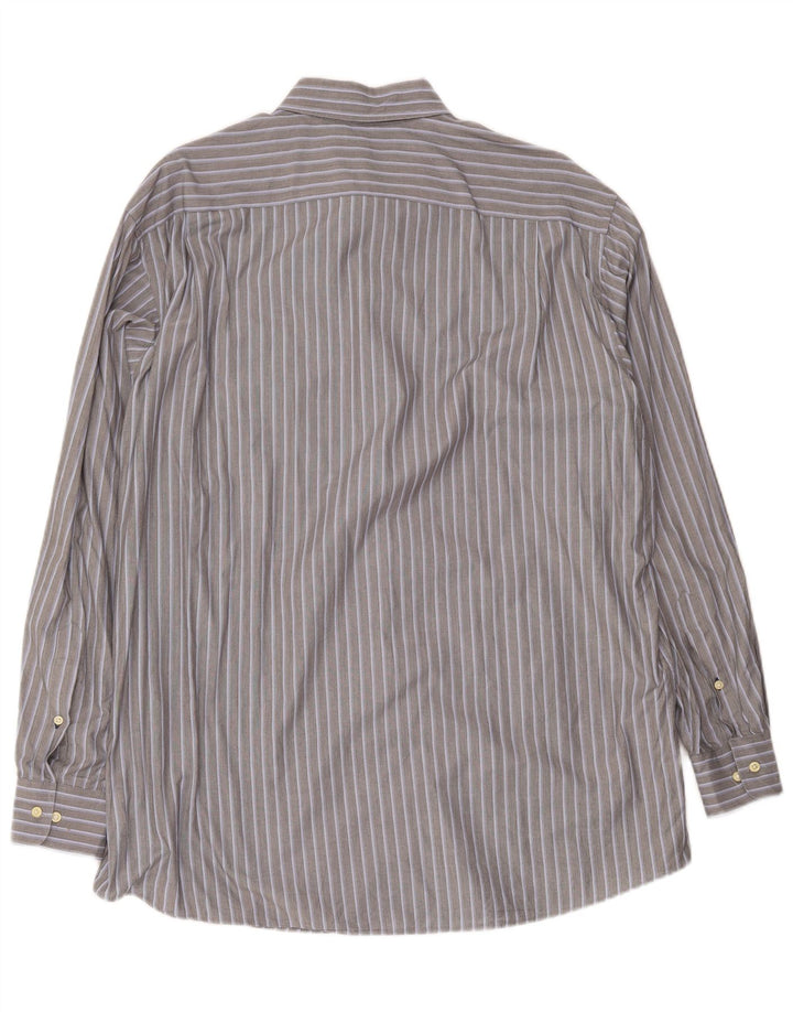 Camisa Tommy Hilfiger para hombre talla 16 1/2 grande gris a rayas