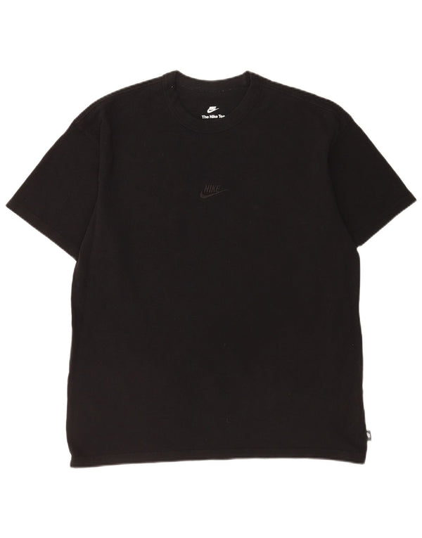 Nike - Camiseta holgada para hombre, talla mediana, algodón negro