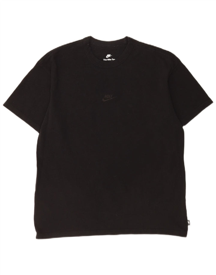 Nike - Camiseta holgada para hombre, talla mediana, algodón negro