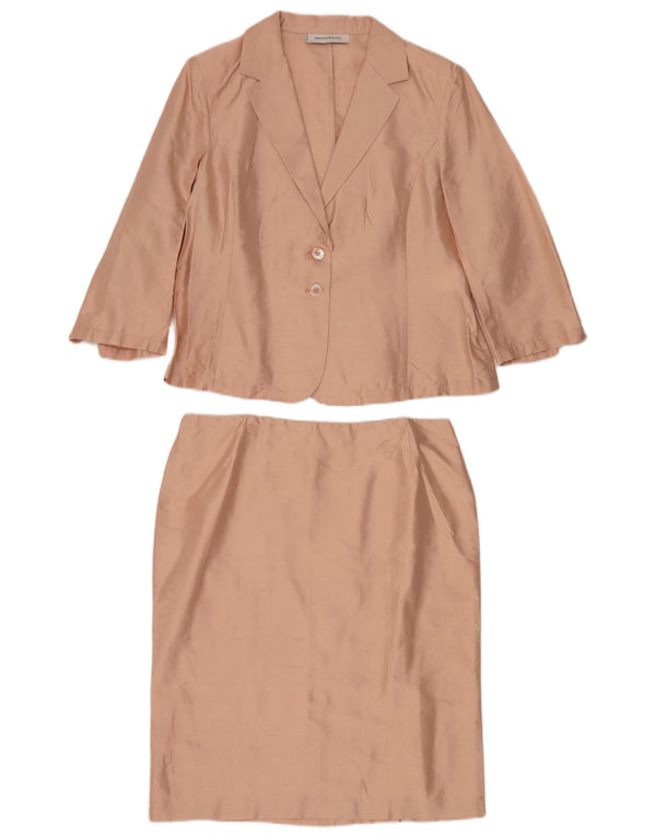 Momenti Conjunto de falda de manga 3/4 con 2 botones para mujer IT 48/50 XL W32 Rosa