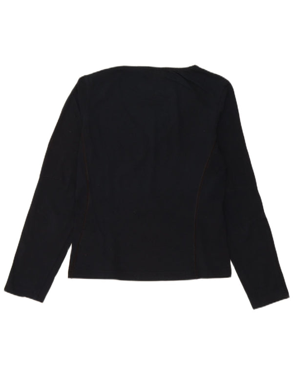 Champion Mujer Top Manga Larga UK 44 Grande Azul Marino Algodón