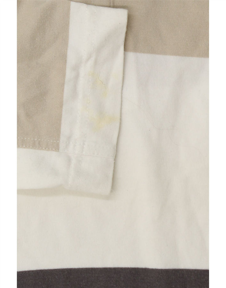 PUMA Polo de rugby de manga larga con gráfico para hombre, talla grande, multicolor a rayas