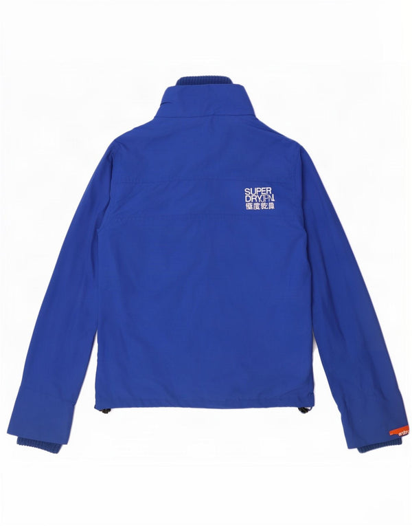 Superdry Chubasquero Mujer UK 40 Medium Blue Nylon