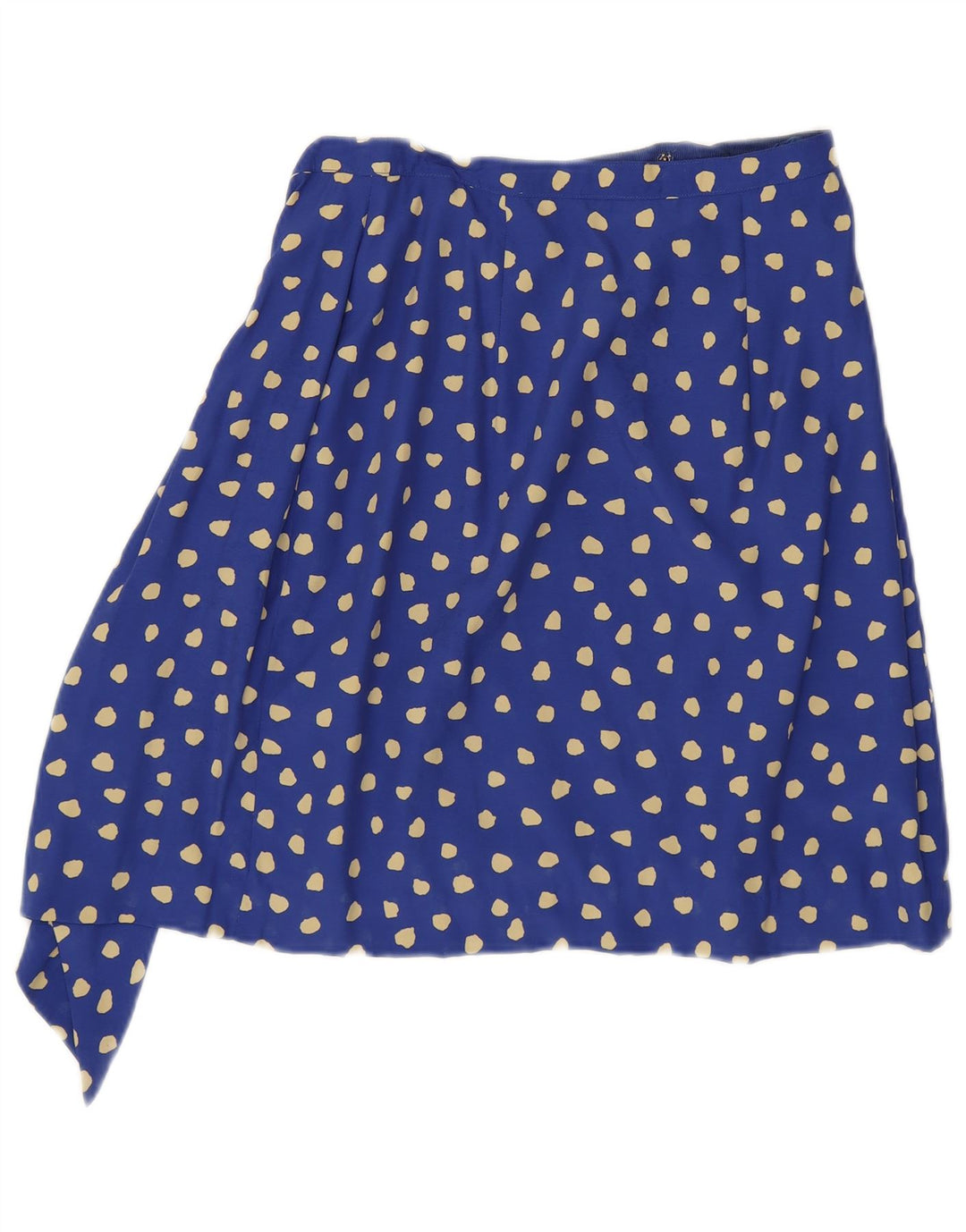 Vintage mujer A-Line falda W26 pequeño azul manchado