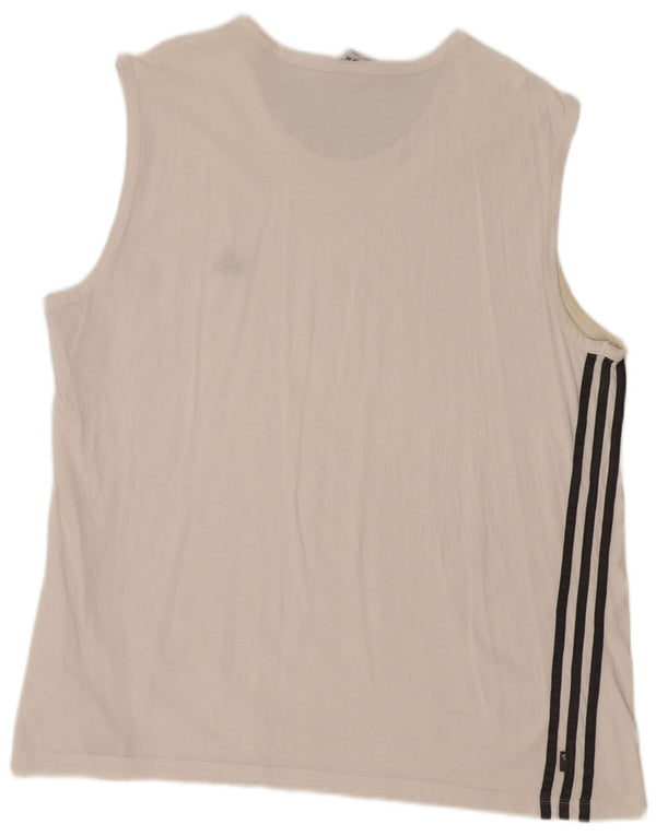 Adidas Hombre Chaleco Top 2XL Blanco