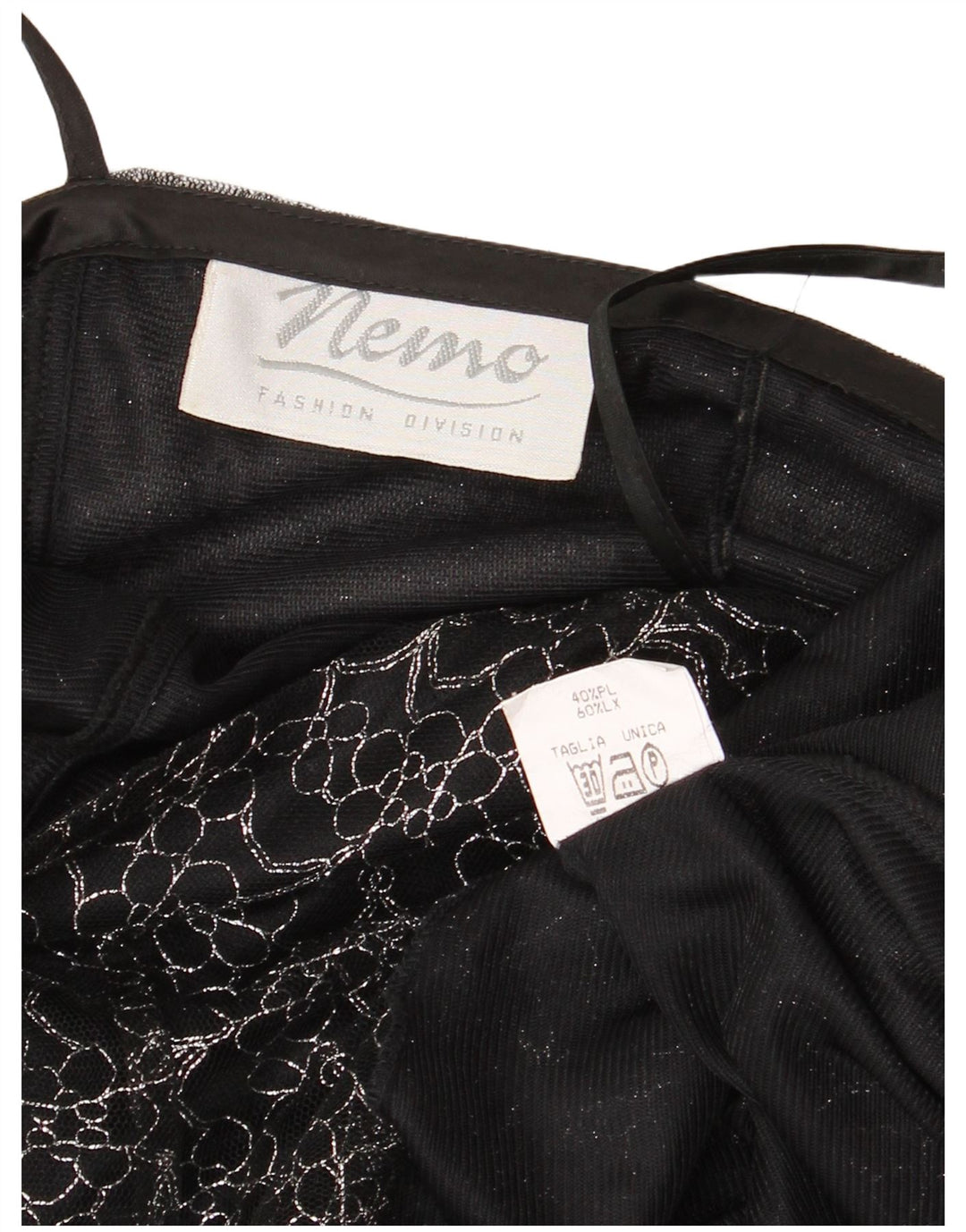 Vintage mujer Tutu vestido Reino Unido 8 pequeño negro floral poliéster