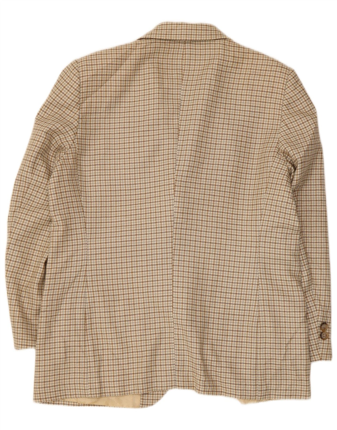 Luisa Spagnoli Chaqueta Blazer de 2 Botones para Mujer IT 48 XL Pata de Gallo Beige