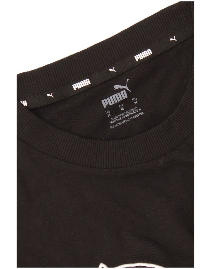 Puma - Camiseta gráfica para mujer, talla 40, talla M, color negro