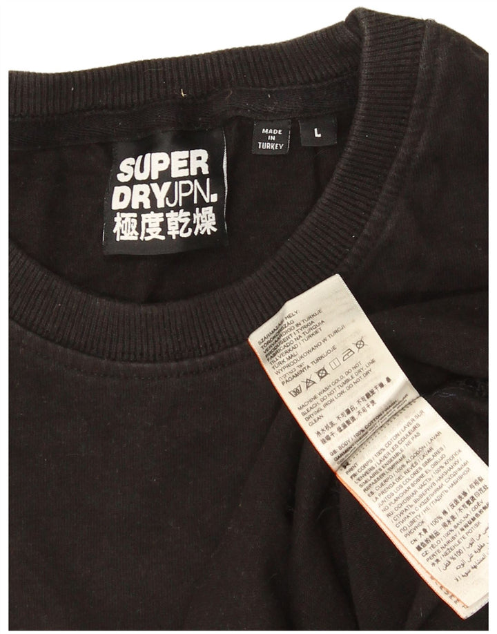 Superdry Camiseta para hombre Top Large Poliéster negro