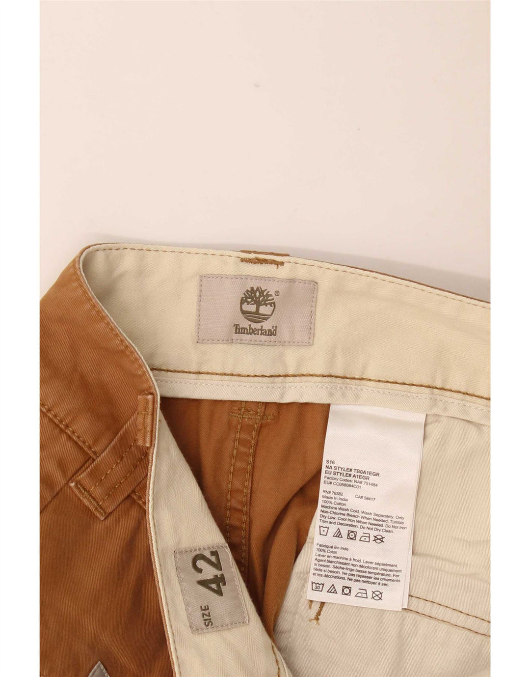 Timberland Pantalones cortos cargo para hombre W42 2XL Algodón marrón