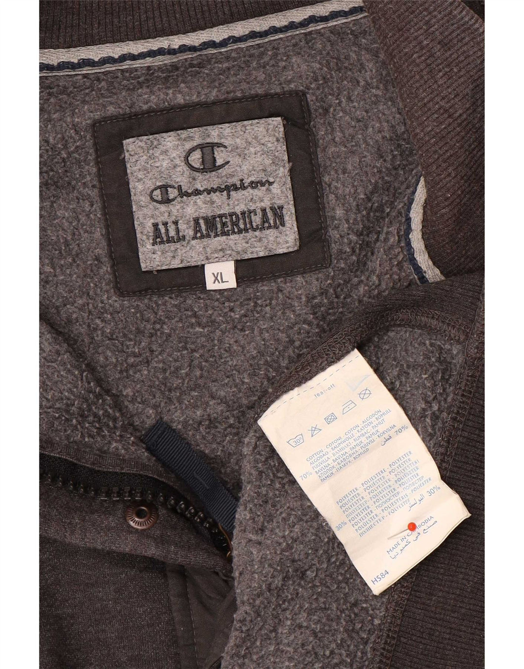 Champion Sudadera con cremallera 1/4 para hombre Jumper XL Gris Algodón
