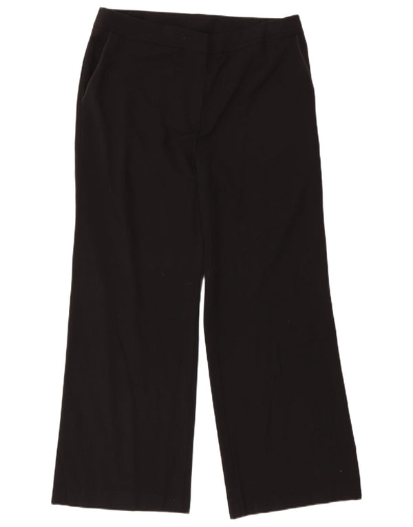 Marks & Spencer Pantalones casuales de pierna ancha para mujer UK 46 Large W36 L30 Negro