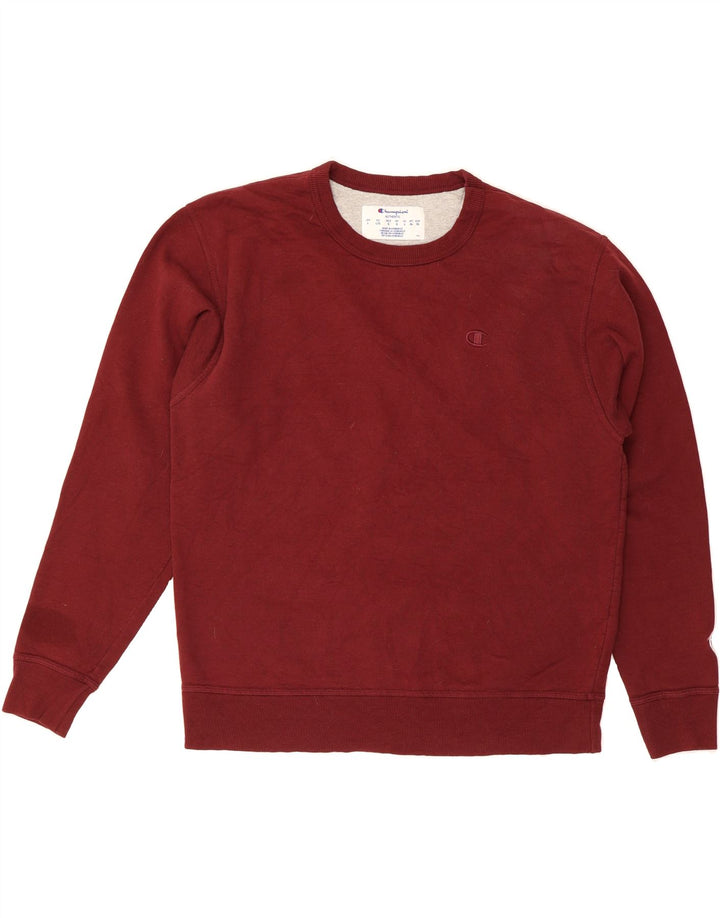 CHAMPION Mens Sweatshirt Jumper Large Maroon Polyester Vintage Champion and Second-Hand Champion from Messina Hembry 