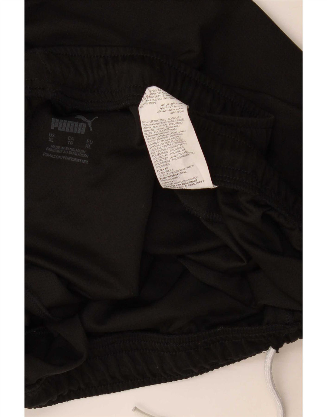 Puma Pantalones cortos deportivos para hombre XL Poliéster negro