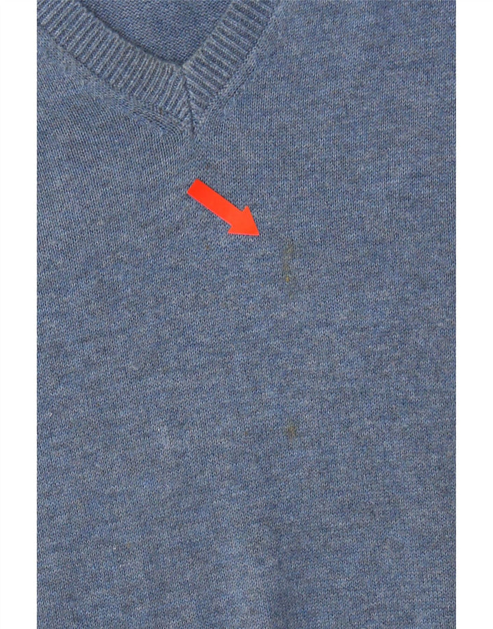 MARKS & SPENCER Mens Vest Tank Top 2XL Blue Cotton Vintage Marks & Spencer and Second-Hand Marks & Spencer from Messina Hembry 